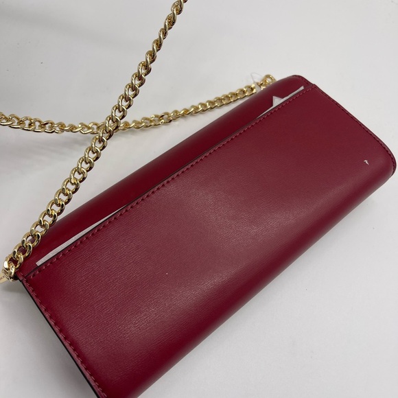 MICHAEL KORS Jet Set Medium Leather Flap Clutch Crossbody Shoulder Bag Wallet